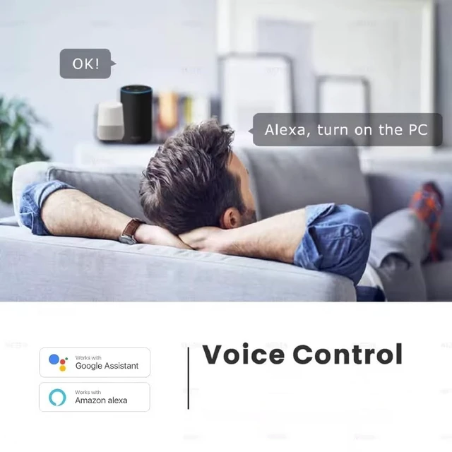 Alt view image 7 of 7 - Smart WiFi Remote Desktop On Off Power Switch,Tuya app Remote with Child Lock Timing Function,Compatible with Alexa