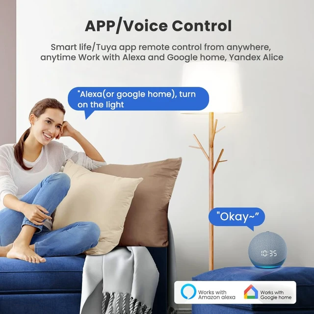 Alt view image 3 of 7 - 1CH Dry Contact Passive Output Wi-Fi Switch Module,Input DC 24-32V, Tuya app Remote Control Lights Gate Opener,Compatible with Alexa