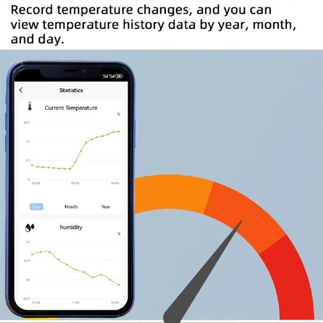 Alt view image 6 of 7 - Zigbee Temperature Sensor Controller with Waterproof Probe,Tuya app Remote 16A Smart Switch(tuya zigbee hub Needed)