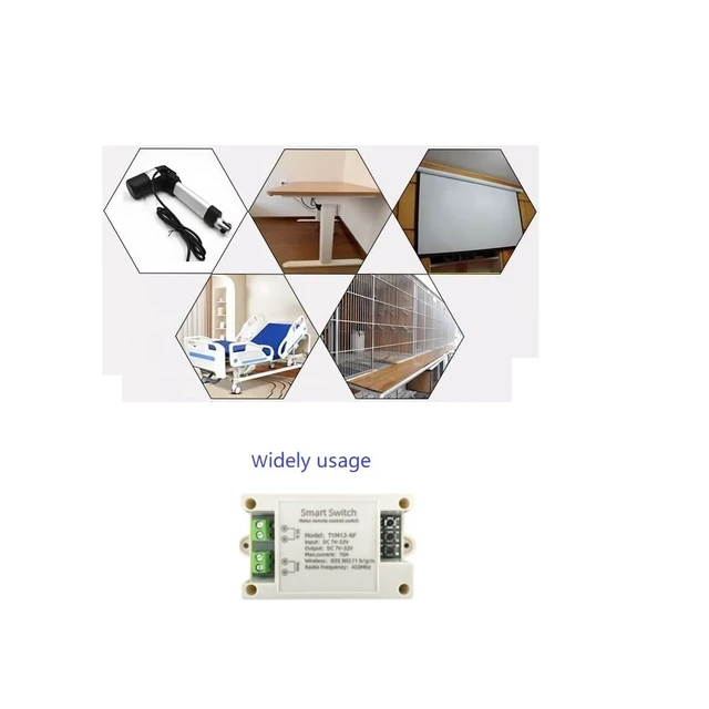 Alt view image 6 of 7 - Tuya app WiFi Remote Control Forward Reverse Relay Module for DC 7-32v Smart Linear Actuator,Compatible with Alexa