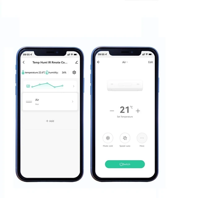 Alt view image 3 of 7 - WiFi Temperature Humidity Monitor and Smart IR Remote Control Home House Greenhouse Home Pet Garage, Compatible with Alexa