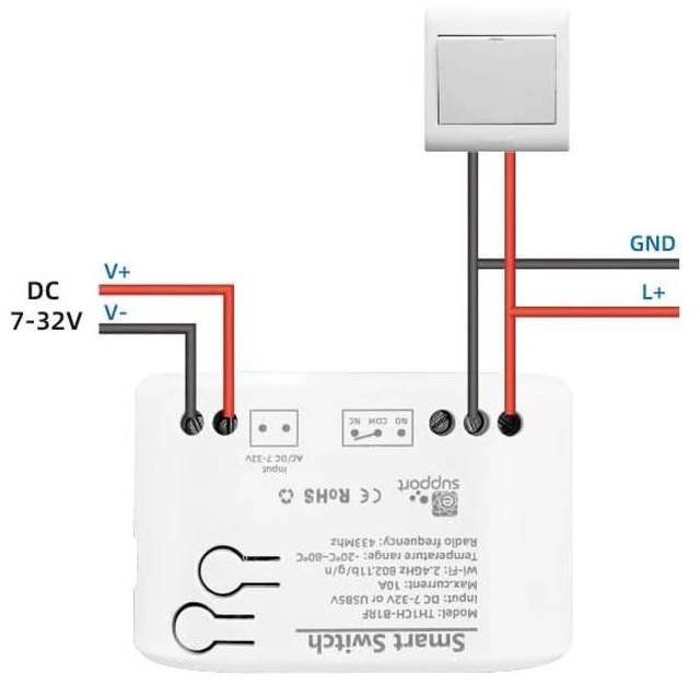 Alt view image 6 of 7 - WiFi Wireless Temperature Controller Thermostat, eWeLink App Remote Dry Contact Smart Relay, Compatible with Alexa Google Assistant