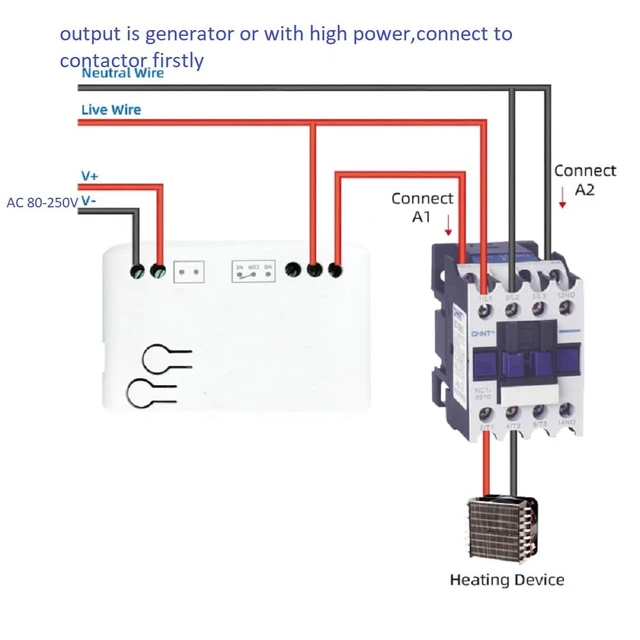 Alt view image 6 of 7 - Updated WiFi Wireless Smart Switch Inching Self-Locking Relay Module,be Applied to Access Control,DIY WiFi Garage Door Opener (Smart Life app 1CH 85-250v)