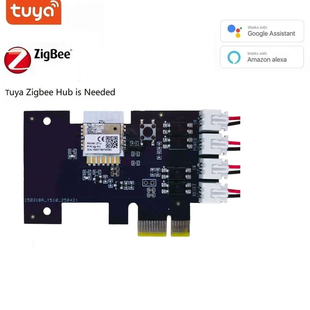 Alt view image 2 of 6 - Zigbee Remote Desktop On Off Power Switch,Tuya app Remote with Child Lock Timing Function,Compatible with Alexa(Tuya Zigbee Hub Needed)