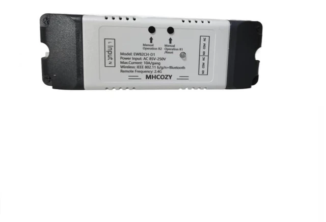 Main image of 2CH WiFi RF Wireless Switch Relay,Inching Self-Locking Interlock Mode,Ewelink App Remote for Access Control Smart Garage Door,Compatible with Alexa Goolge Home (USB 5V AC 85-250V)