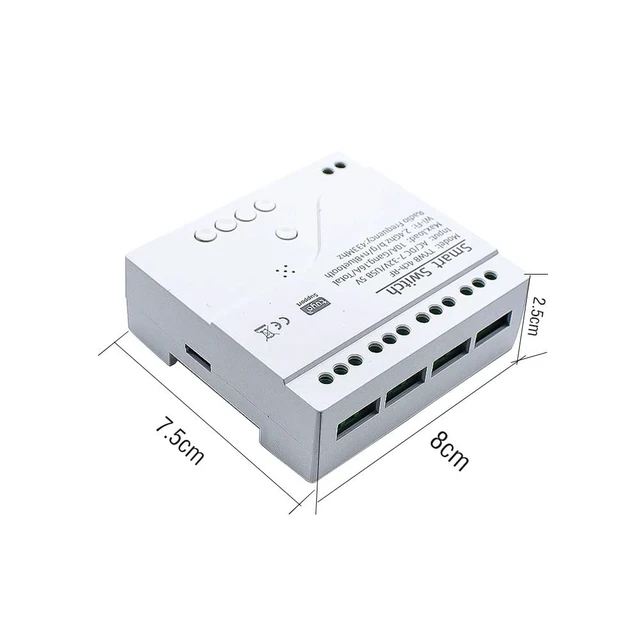 Alt view image 6 of 6 - AC/DC Zigbee Wireless RF Remote Control Relay Switch,Work with Home Assistant ZigBee 2mqtt (85-250V 4CH)