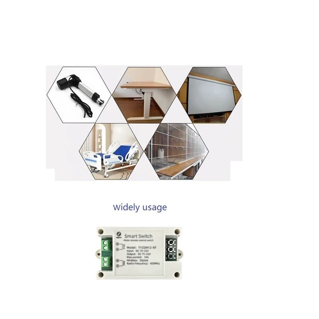 Alt view image 4 of 6 - Tuya Smart Life Zigbee Remote Control Forward Reverse Relay Module for DC 7-32v Smart Linear Actuator,Compatible with Alexa(Tuya Zigbee Hub Needed)
