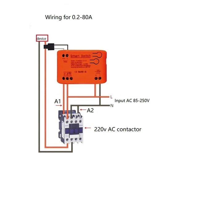 Alt view image 4 of 7 - Tutya app WIFI Smart Energy Power Meter Monitor, Smart Single Phase Clamp Electricity Meter with 1 * 80ACT Current Transformer, Remote Monitor Meter Real-Time Electricity