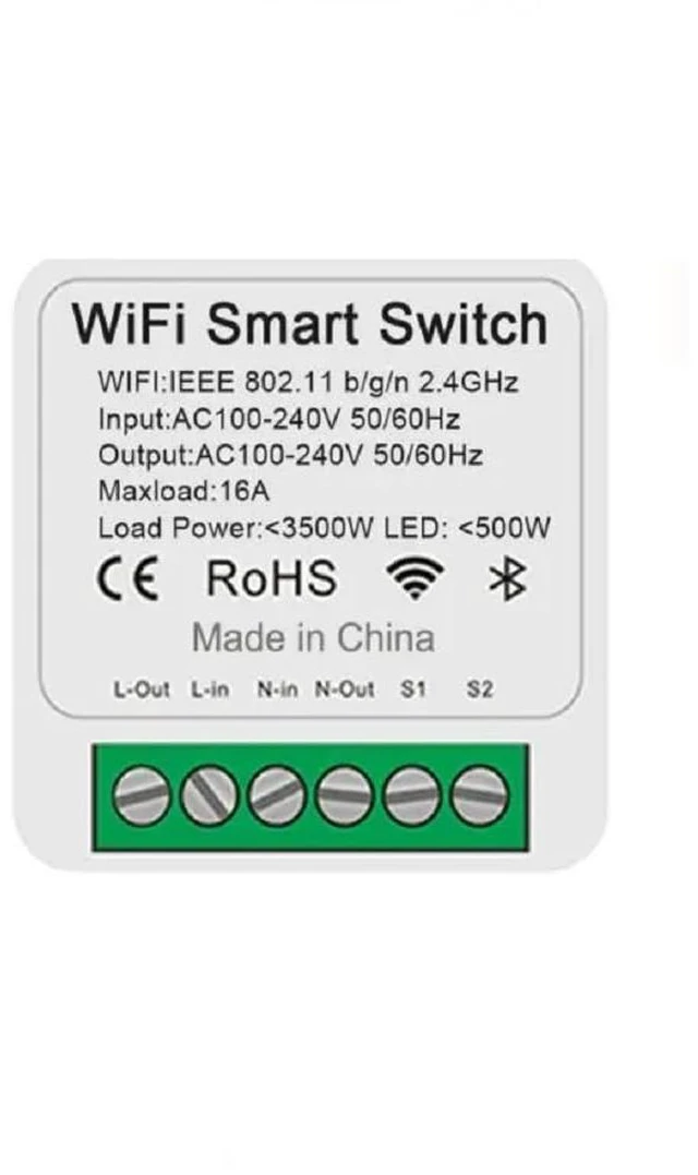 Main image of Mini WiFi Switch Module,eWelink app Bluetooth Remote Control 1 Channel Smart Wireless Light Switch,Compatible with Alexa