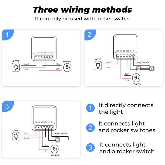 Alt view image 4 of 7 - Mini WiFi Switch Module,eWelink app Bluetooth Remote Control 1 Channel Smart Wireless Light Switch,Compatible with Alexa