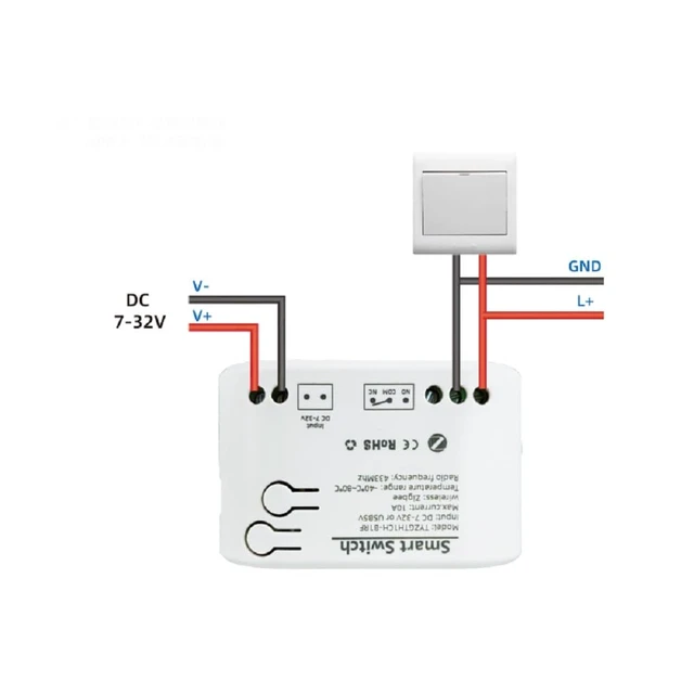 Alt view image 7 of 7 - Zigbee Temperature & Humidity Controller, Extendable Probe Sensor, Tuya App Remote, 10A Relay Switch (T&H, 12, Volts)