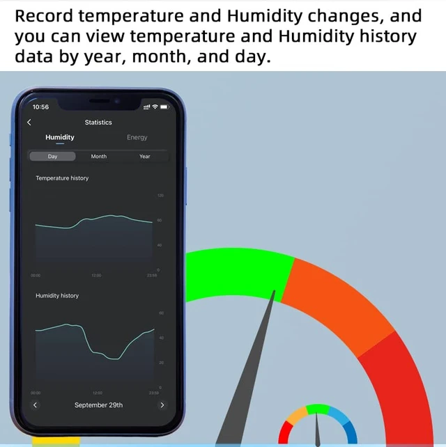 Alt view image 4 of 6 - WiFi Wireless Temperature Controller,Include Temperature Probe Sensor ,Tuya app Remote 16A Smart Switch with Energy Consumption Monitoring,Work with Alexa Google (Temperature and Humidity)
