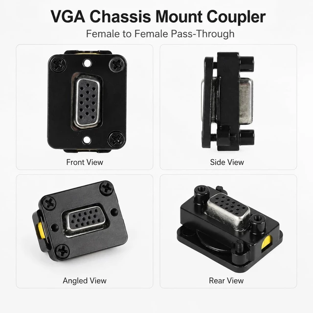 Alt view image 2 of 7 - D R Series Panel-Mount Connector (VGA)