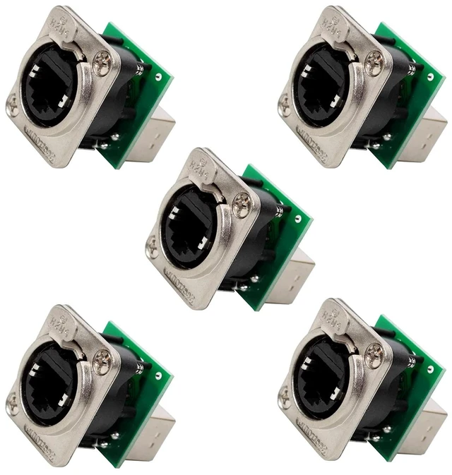 Main image of D R Series RJ45 NE8FDP Panel-Mount Connector (N8FDP_5Pack)