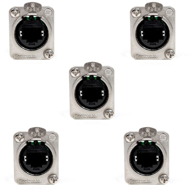 Alt view image 4 of 4 - D R Series RJ45 NE8FDP Panel-Mount Connector (N8FDP_5Pack)