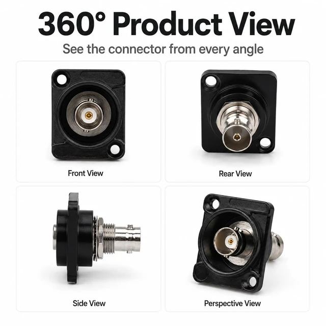 Alt view image 3 of 7 - D R Series BNC Passthrough Panel-Mount Connector (BNC_5Pack)