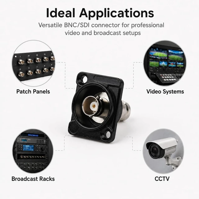 Alt view image 7 of 7 - D R Series BNC Passthrough Panel-Mount Connector (BNC_5Pack)