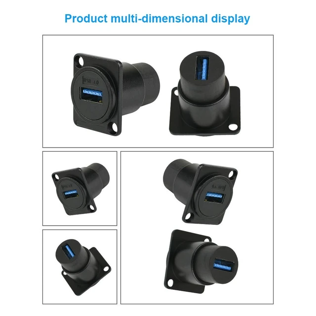 Alt view image 5 of 5 - D R Series USB3.0 Passthrough Panel-Mount Connector (USB3.0)