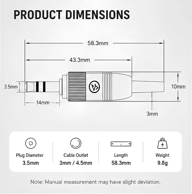Alt view image 4 of 7 - 3.5mm 1/8" Locking Connector Retractable Gold Plated Microphone Connection Small Three Pin Audio Plug Ideal for Secure and Stable Audio Performance (5PCS)