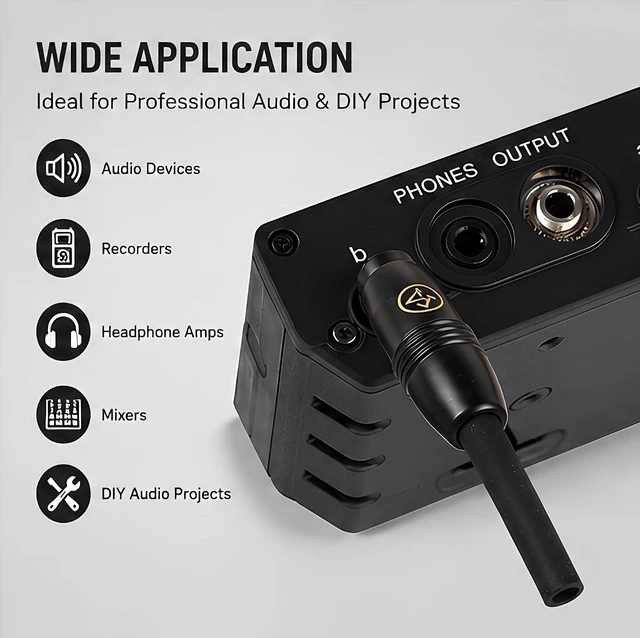 Alt view image 7 of 7 - 3.5mm 1/8" Locking Connector Retractable Gold Plated Microphone Connection Small Three Pin Audio Plug Ideal for Secure and Stable Audio Performance (5PCS)