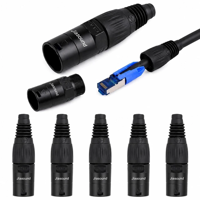 Main image of RJ45 Ethercon Cable Mount NE8MX Connector(5 Pack)