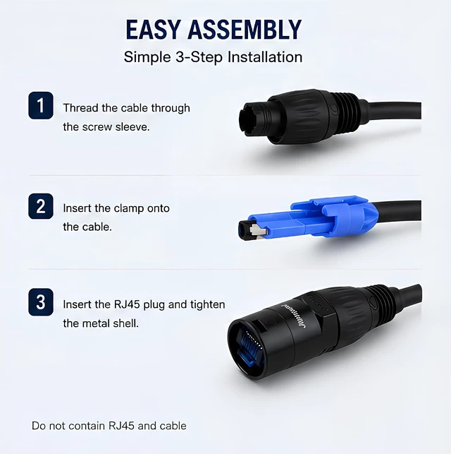 Alt view image 5 of 7 - RJ45 Ethercon Cable Mount NE8MX Connector(5 Pack)