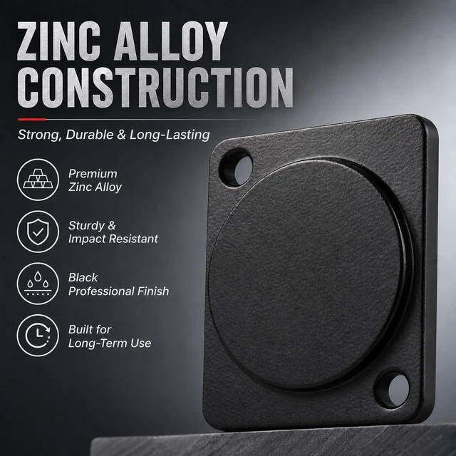 Alt view image 3 of 6 - The D-Type Blank Panel Plate, Zinc Alloy D Series Hole Filler Plate for DIY Audio Connector Mounting, Black Metal D-Shape Socket Cover Plate (5 Pcs)