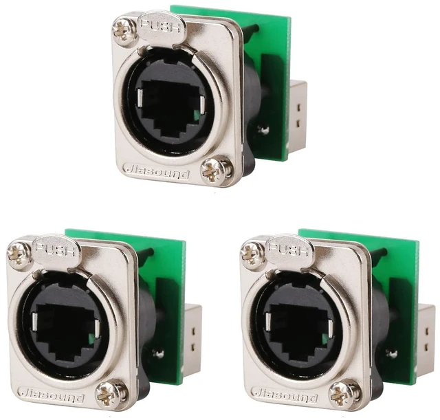 Main image of RJ45 Ethercon Cable Mount Connector (Socket-B 3 Pack)