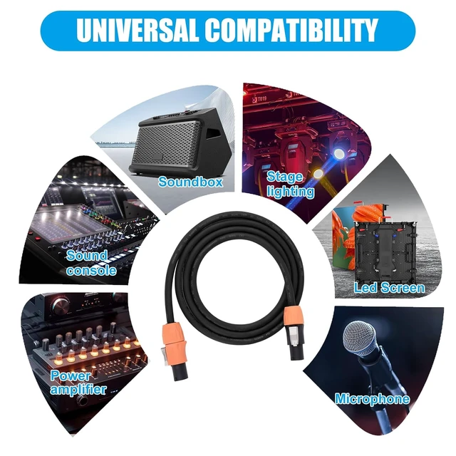Alt view image 6 of 6 - IP65 3 Core 14AWG Power Cable Waterproof Connector SAC3FCA-WP to SAC3FCB-WP Ideal for Outdoor LED Screens Stage Lighting Speakers Durable High Performance Electrical Wiring (6Feet)