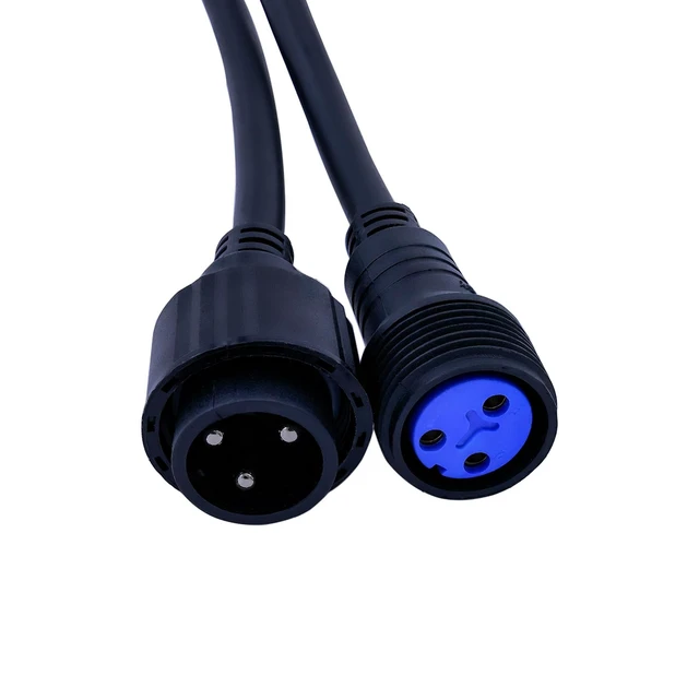 Alt view image 4 of 5 - Waterproof LED PAR Light Extension 3-Core Power Cable - for Stage Lighting Power Cord, Lighting Accessories (Power Cable, 10Feet)