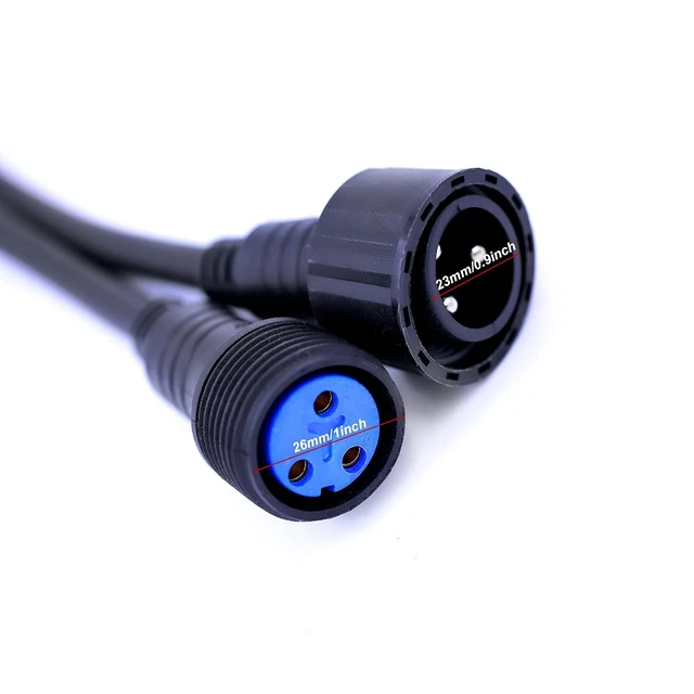 Alt view image 5 of 5 - Waterproof LED PAR Light Extension 3-Core Power Cable - for Stage Lighting Power Cord, Lighting Accessories (Power Cable, 10Feet)