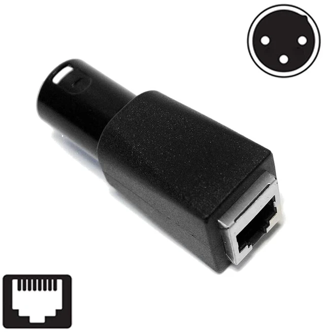 Alt view image 4 of 5 - DMX to RJ45 Connector RJ45 Ethernet to 3 Pin XLR DMX Female & Male Adapter Sets 3PIN_1Pair