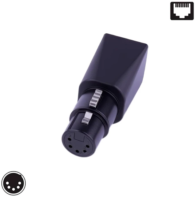 Alt view image 4 of 7 - DMX to RJ45 Connector RJ45 Ethernet to 5 Pin XLR DMX Female & Male Adapter Sets 5PIN_1Pair