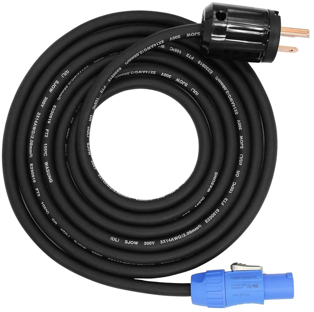 Alt view image 2 of 7 - NEMA5-15P to SACFCA PowerCon Cable Blue and White Head Display Screen Light Power Cable 2PCS(10Feet)