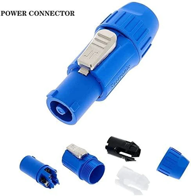 Alt view image 3 of 7 - NEMA5-15P to SACFCA PowerCon Cable Blue and White Head Display Screen Light Power Cable 2PCS(10Feet)