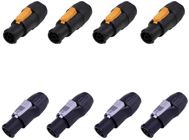 Main image of IP65 PowerCon True Outdoor Waterproof Power Connector 20A 250V Black Heavy Duty Reliable Electrical Connection for DJ Equipment Stage Lighting Sound Systems 8PCS