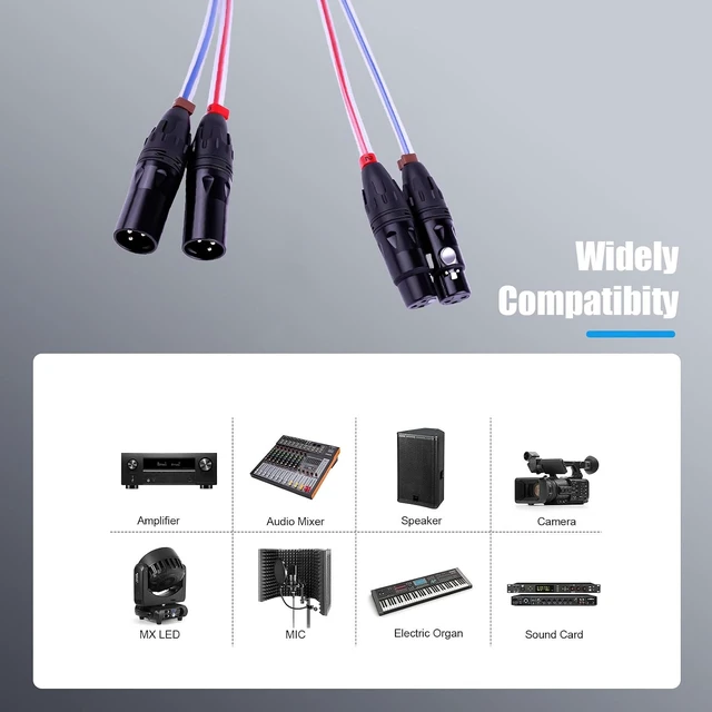 Alt view image 3 of 5 - 4 Channel Professional Multi-Media Snake Cable 4 Pairs Male to Female 3 Pin XLR Balanced Audio Extension Cable (2-Channel_25Ft)