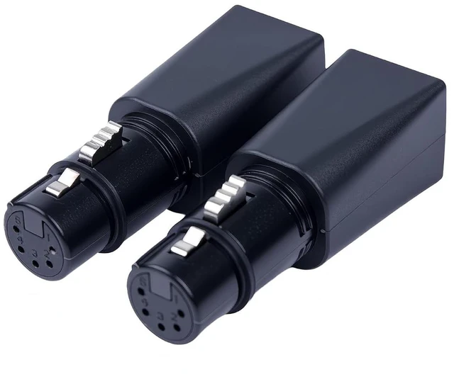 Main image of DMX to RJ45 Connector RJ45 Ethernet to 3 Pin| 5Pin XLR DMX Female | Male (5PIN_Female_2Pcs)