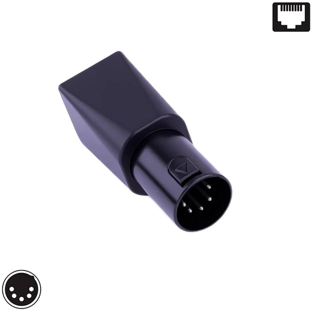Alt view image 5 of 7 - DMX to RJ45 Connector RJ45 Ethernet to 5 Pin XLR DMX Female & Male Adapter Sets 5PIN_1Pair