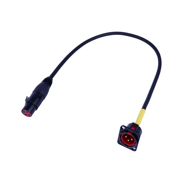 Alt view image 2 of 5 - D-Type Panel Mount to Male/Female Connector Cable Ultra Flexible 3pin Microphone Cable Ideal for Audio and Video Equipment |50cm 20inch 2Pcs (D-XLR Male to XLR Female_2Pcs)