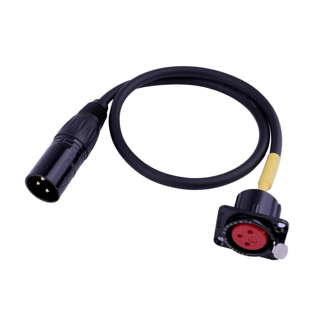 Alt view image 2 of 5 - D-Type Panel Mount to Male/Female Connector Cable Ultra Flexible 3pin Microphone Cable Ideal for Audio and Video Equipment |50cm 20inch 2Pcs (D-XLR Female to XLR Male_2Pcs)