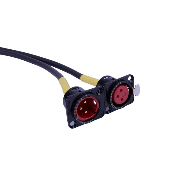 Alt view image 5 of 6 - D-Type Panel Mount to Male/Female Connector Cable Ultra Flexible 3pin Microphone Cable Ideal for Audio and Video Equipment |50cm 20inch 2Pcs (1Pair)
