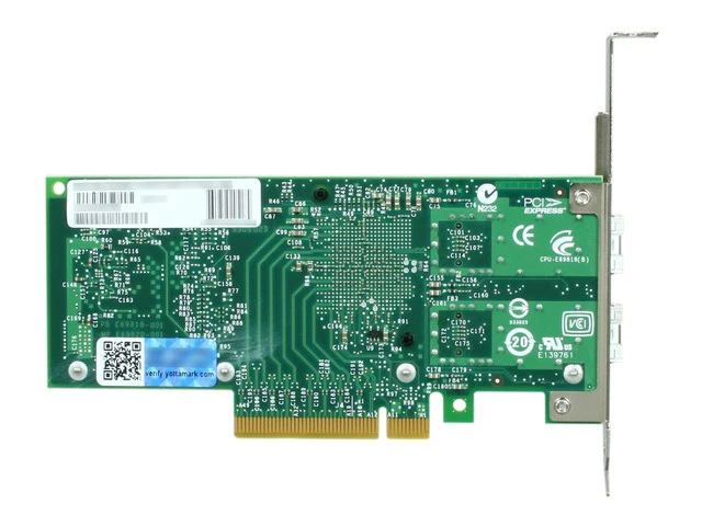 Alt view image 2 of 7 - 10Gbps Dual Port PCI-E X520-DA2 E10G42BTDA Ethernet Server Adapter