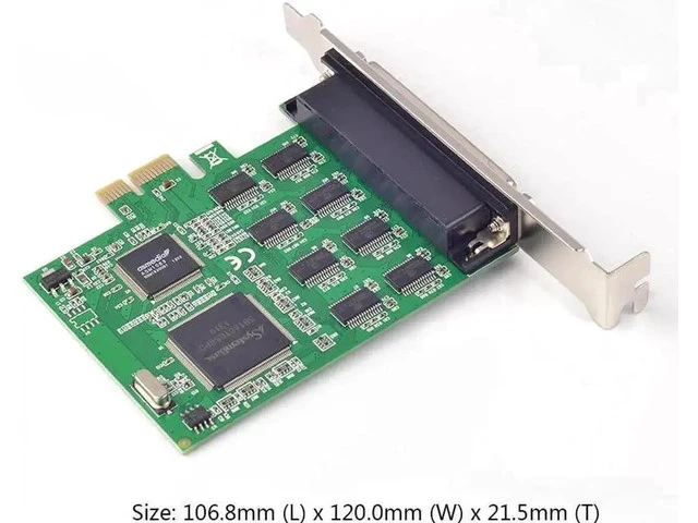 Alt view image 6 of 6 - PCI express to 8 Serial RS232 Ports PCI E Multi I/O Card with Fan-out Cable Chip SystemBase