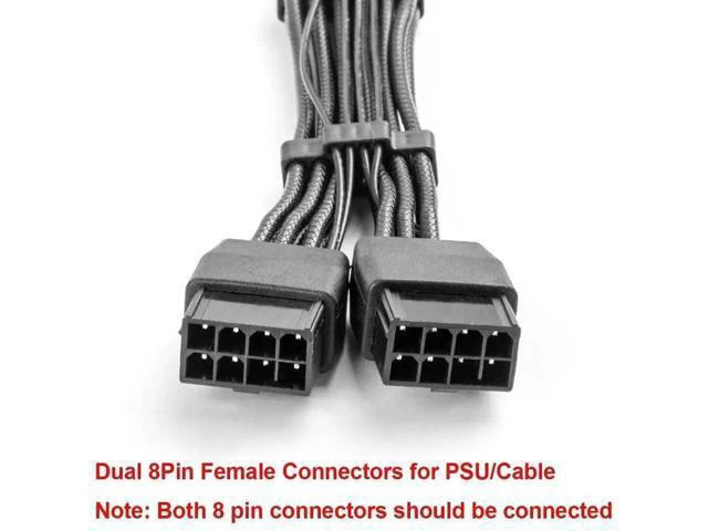 Alt view image 5 of 6 - B 90 Degree Right Angle 12VHPWR GPU Power Adapter Cable, PCIe 5.0 16Pin(12+4) Male to Dual 8Pin Female Extender, 16AWG High Current Wire, Compatible with RTX 3090Ti/4070Ti/4080/4090 Graphics Card
