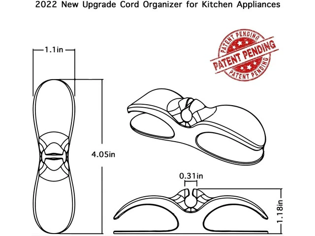 Alt view image 6 of 7 - Organizer for Kitchen Appliances - 3 PCS Stick On Cable Wrapper Holder Winder Keeper, Power Wire Management Wrap Hook Clip for Kitchenaid Mixer, Home Gadget Accessories