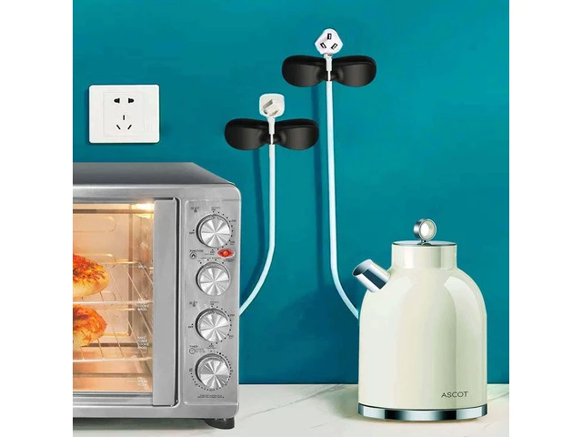 Alt view image 7 of 7 - Organizer for Kitchen Appliances - 3 PCS Stick On Cable Wrapper Holder Winder Keeper, Power Wire Management Wrap Hook Clip for Kitchenaid Mixer, Home Gadget Accessories