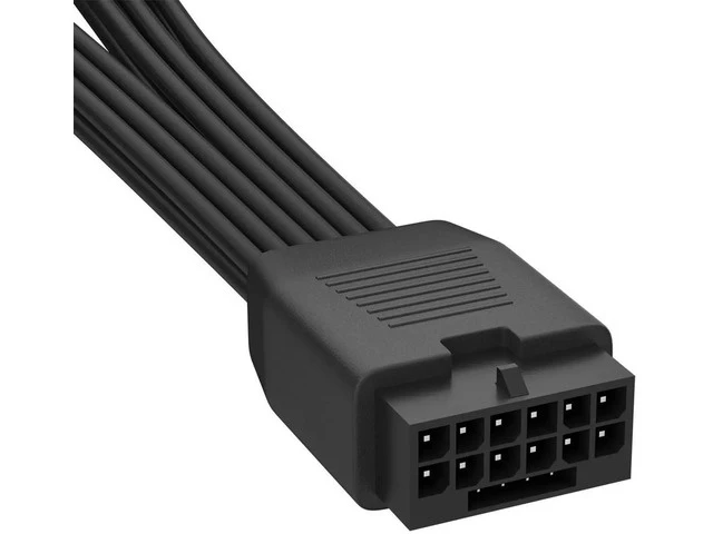 Alt view image 3 of 7 - Cable Extension, 16 Pin(12+4) Female to Dual PCIe 8 Pin(6+2) Male GPU, PSU Conversion Cable for Power Supply 6.8 in(17cm)