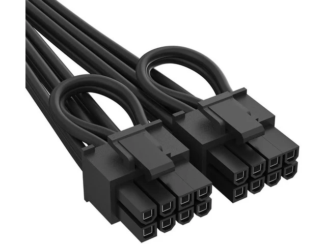Alt view image 4 of 7 - Cable Extension, 16 Pin(12+4) Female to Dual PCIe 8 Pin(6+2) Male GPU, PSU Conversion Cable for Power Supply 6.8 in(17cm)