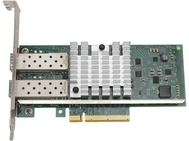 Alt view image 6 of 7 - 10Gb High Speed SFP and PCI E Network Card NIC, Converged Dual SFP and Port PCIE X 8 PCI Express Ethernet LAN Adapter for Server, Low Power Consumption SFPandCIE Network Card